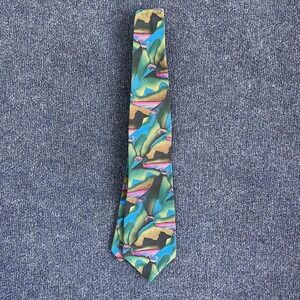 J. Garcia Shangri-La Tie Mens One Size Multicolor Geometric Wide Designer